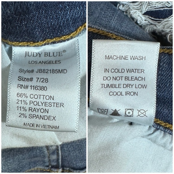 Judy Blue Capri Fit Distressed Jeans [1110] - Picture 8 of 8